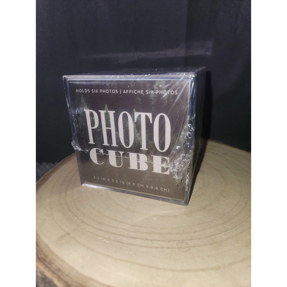 Photo Cube Clear Acrylic‎ Desk Frame 3.5